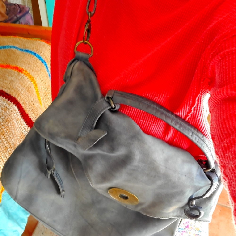Handcrafted in  Tuscany Italy  high-quality leather sachel with crossbody strap.